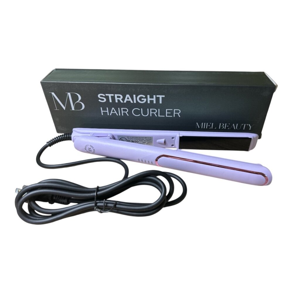 🆕New Miel Beauty Professional Straight Hair Curler - Light Purple